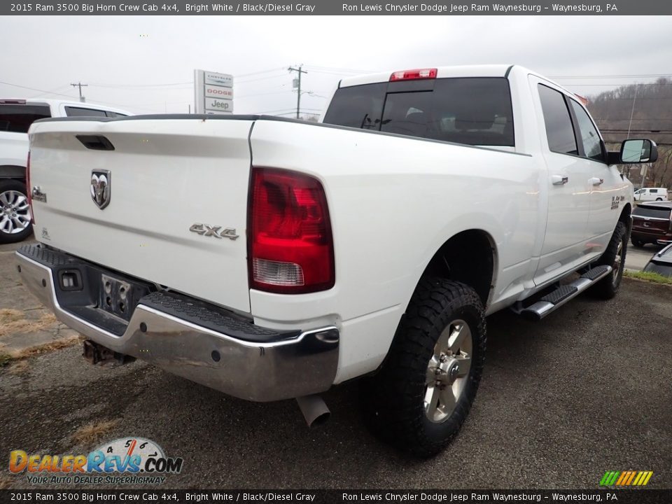 2015 Ram 3500 Big Horn Crew Cab 4x4 Bright White / Black/Diesel Gray Photo #3