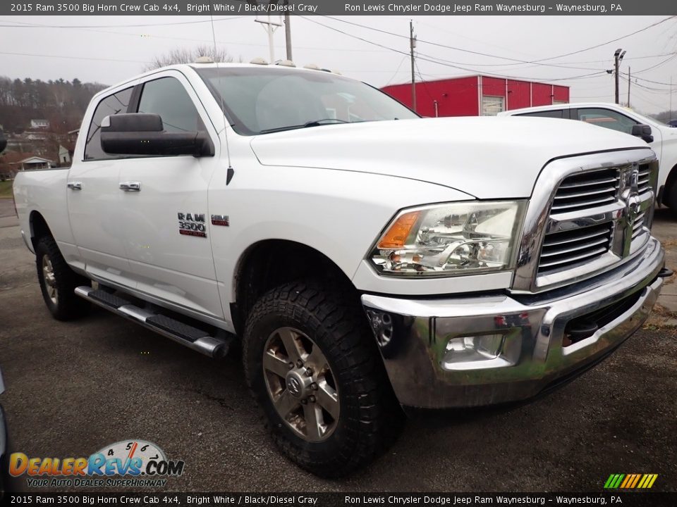 Bright White 2015 Ram 3500 Big Horn Crew Cab 4x4 Photo #4