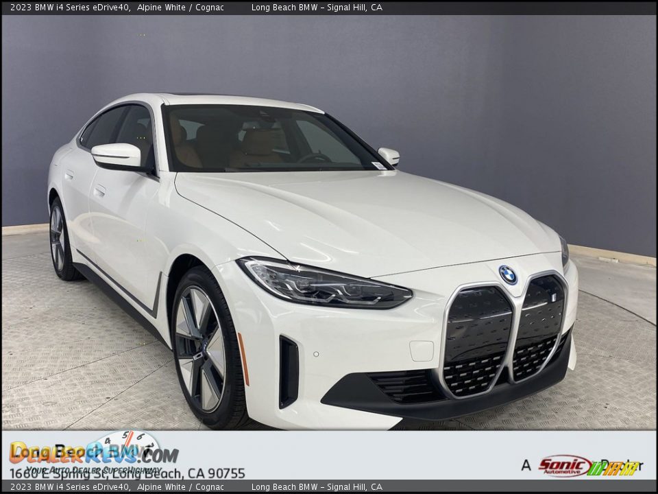 2023 BMW i4 Series eDrive40 Alpine White / Cognac Photo #1