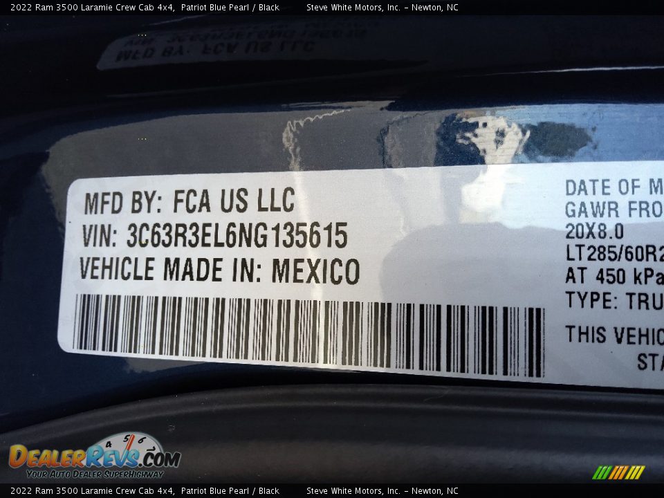2022 Ram 3500 Laramie Crew Cab 4x4 Patriot Blue Pearl / Black Photo #33