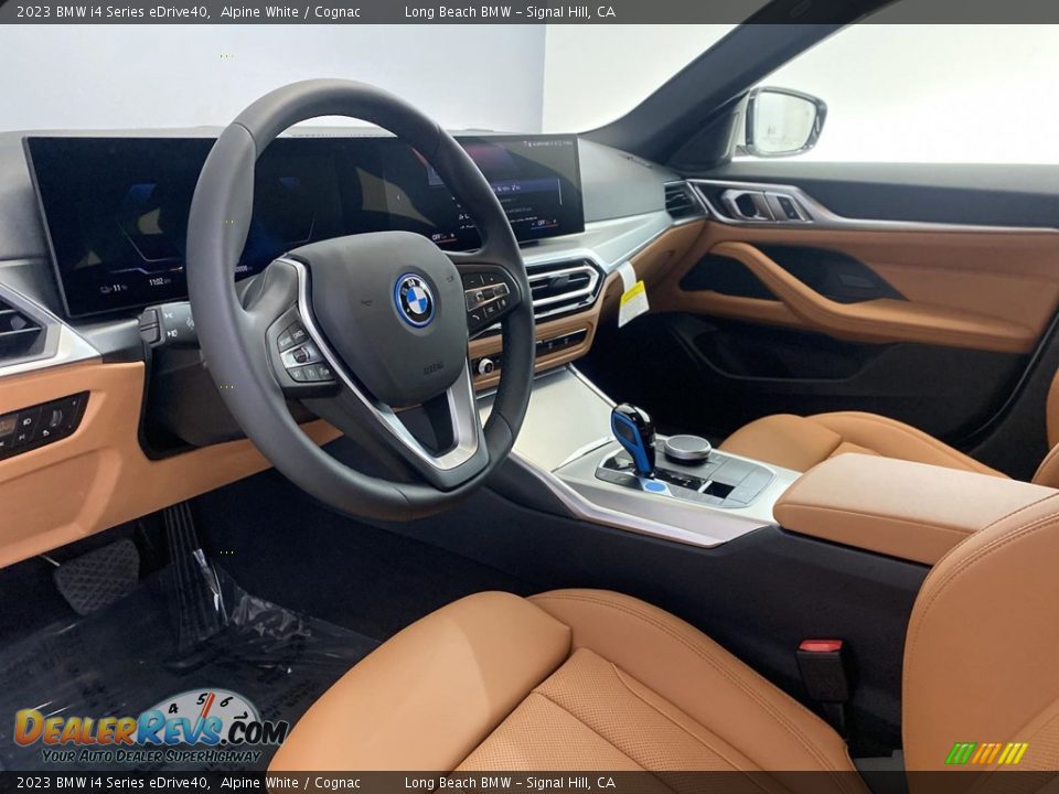 2023 BMW i4 Series eDrive40 Alpine White / Cognac Photo #12