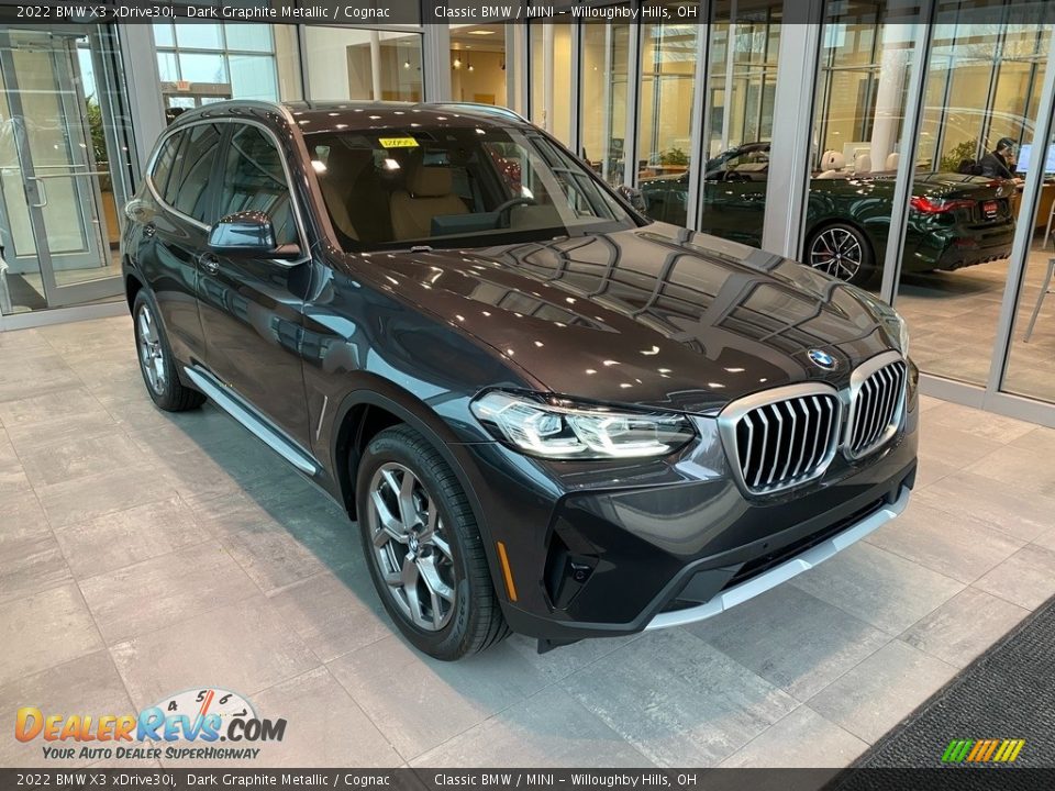 2022 BMW X3 xDrive30i Dark Graphite Metallic / Cognac Photo #1