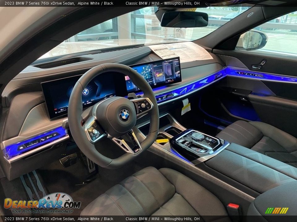 Black Interior - 2023 BMW 7 Series 760i xDrive Sedan Photo #6
