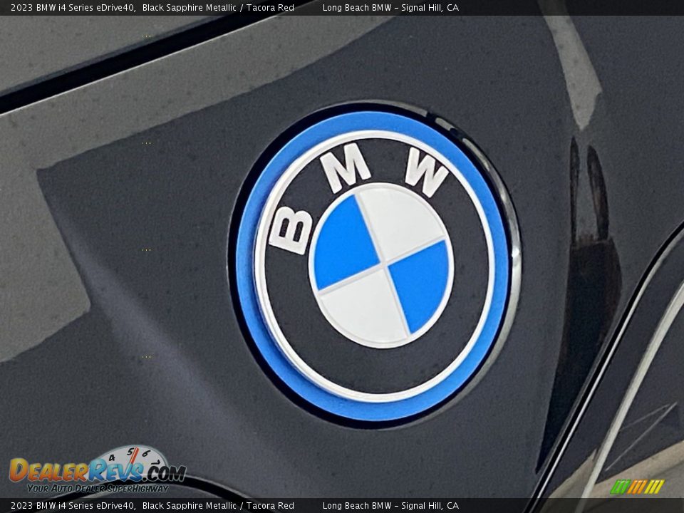 2023 BMW i4 Series eDrive40 Black Sapphire Metallic / Tacora Red Photo #5