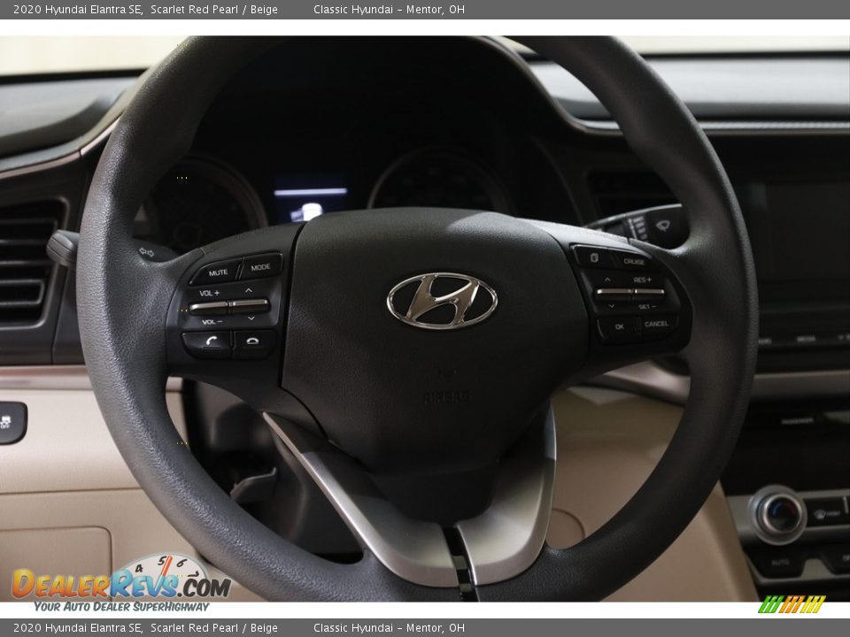 2020 Hyundai Elantra SE Scarlet Red Pearl / Beige Photo #7