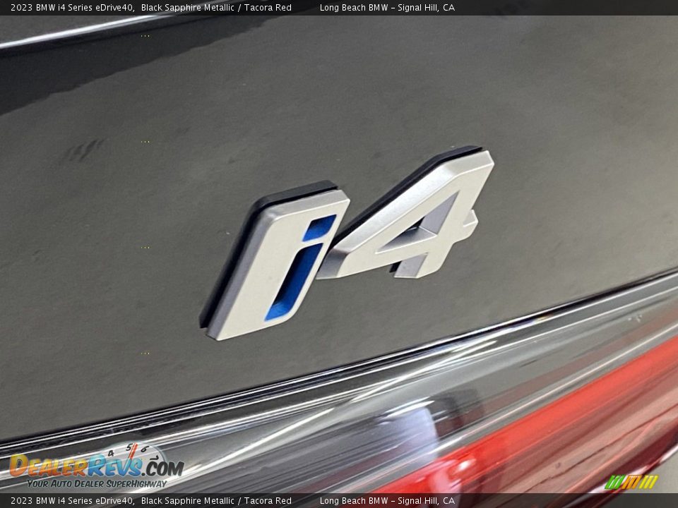 2023 BMW i4 Series eDrive40 Black Sapphire Metallic / Tacora Red Photo #8