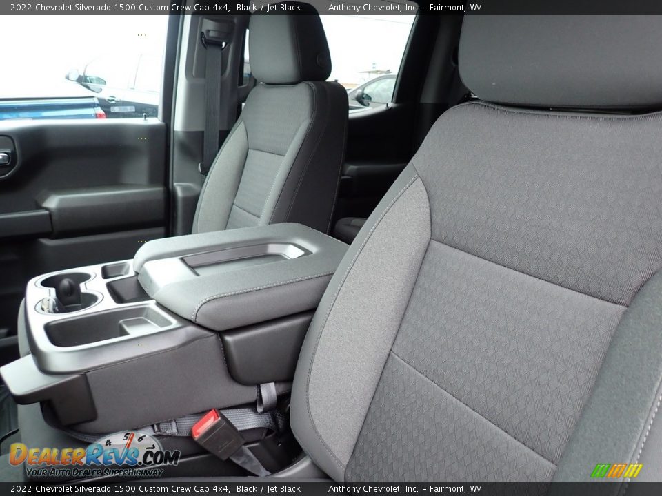 2022 Chevrolet Silverado 1500 Custom Crew Cab 4x4 Black / Jet Black Photo #11