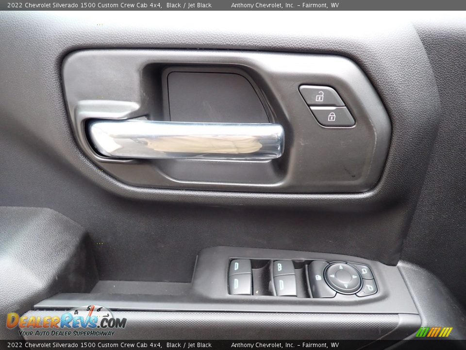 2022 Chevrolet Silverado 1500 Custom Crew Cab 4x4 Black / Jet Black Photo #14