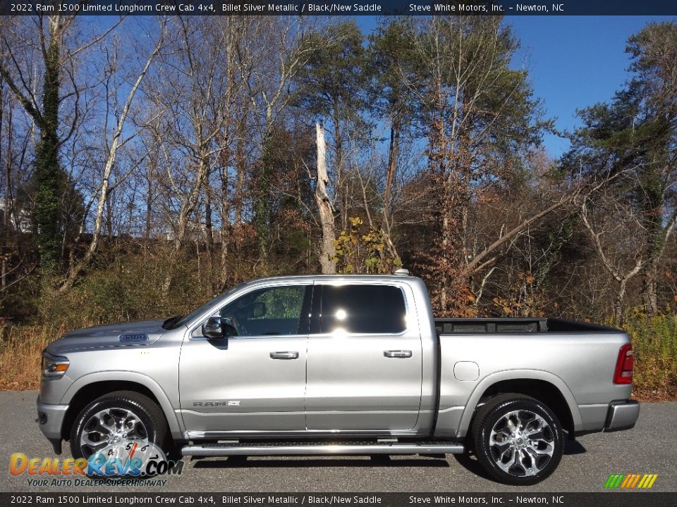 Billet Silver Metallic 2022 Ram 1500 Limited Longhorn Crew Cab 4x4 Photo #1