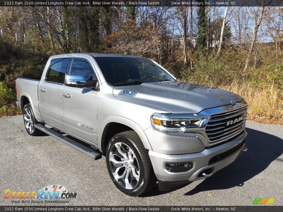 Front 3/4 View of 2022 Ram 1500 Limited Longhorn Crew Cab 4x4 Photo #4