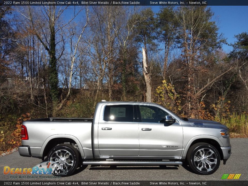 Billet Silver Metallic 2022 Ram 1500 Limited Longhorn Crew Cab 4x4 Photo #5