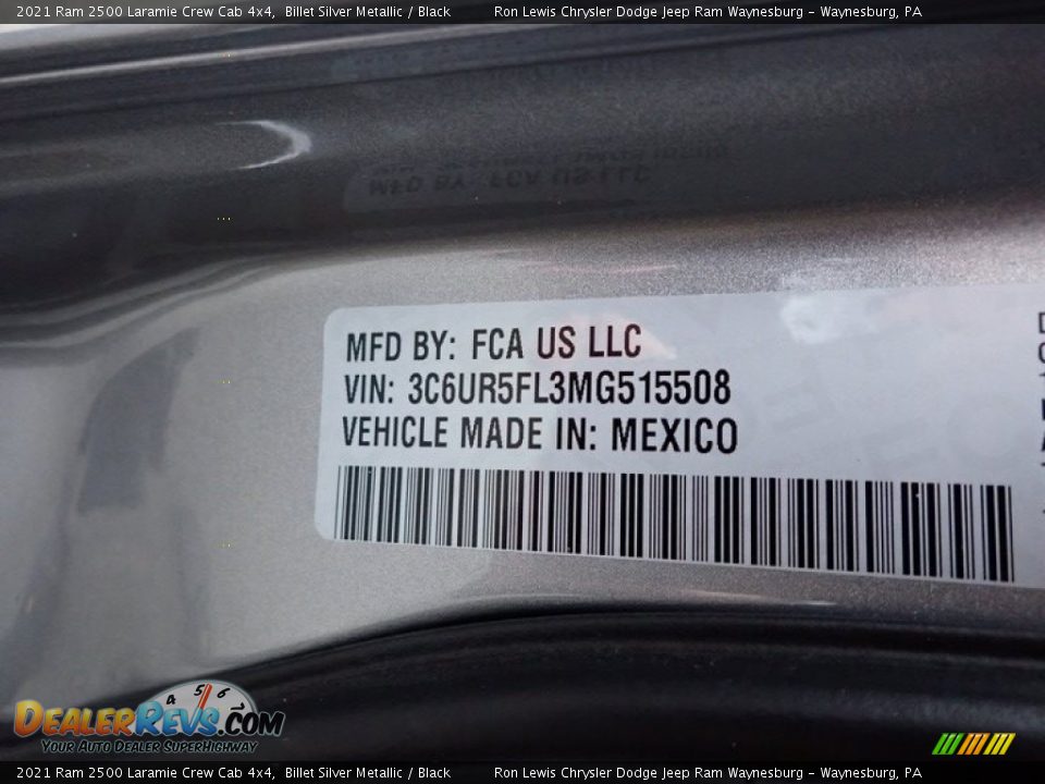 2021 Ram 2500 Laramie Crew Cab 4x4 Billet Silver Metallic / Black Photo #14