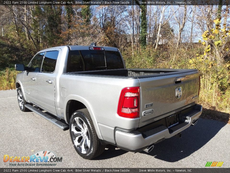 2022 Ram 1500 Limited Longhorn Crew Cab 4x4 Billet Silver Metallic / Black/New Saddle Photo #9