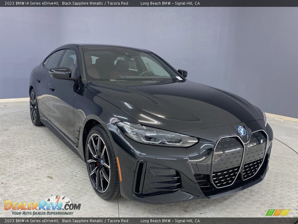 2023 BMW i4 Series eDrive40 Black Sapphire Metallic / Tacora Red Photo #27