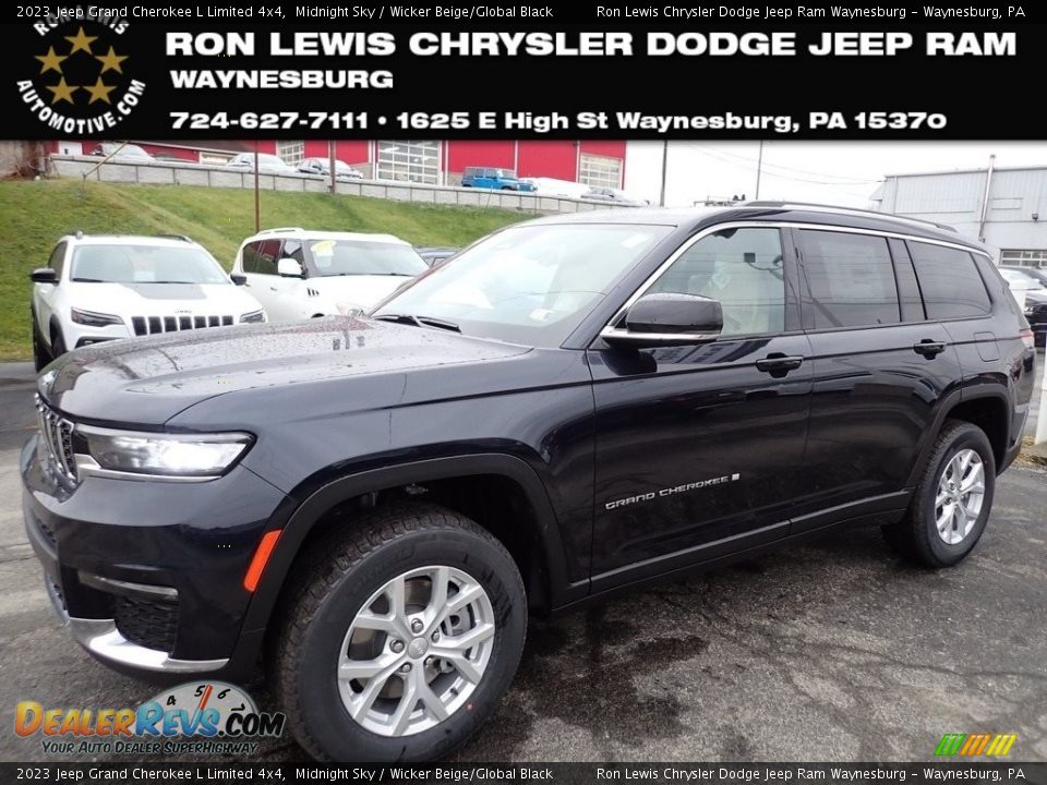 2023 Jeep Grand Cherokee L Limited 4x4 Midnight Sky / Wicker Beige/Global Black Photo #1