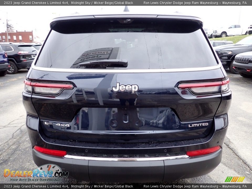 2023 Jeep Grand Cherokee L Limited 4x4 Midnight Sky / Wicker Beige/Global Black Photo #4