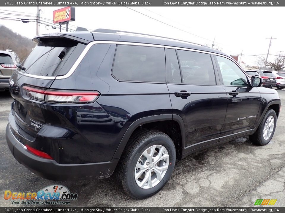 2023 Jeep Grand Cherokee L Limited 4x4 Midnight Sky / Wicker Beige/Global Black Photo #6
