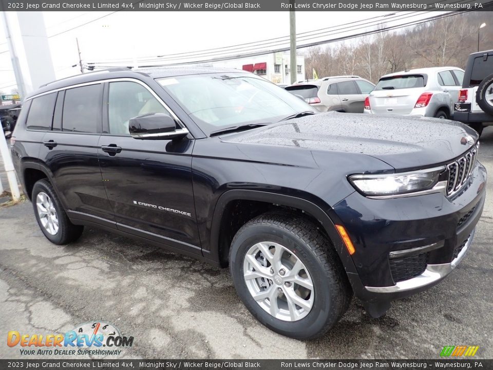 2023 Jeep Grand Cherokee L Limited 4x4 Midnight Sky / Wicker Beige/Global Black Photo #8