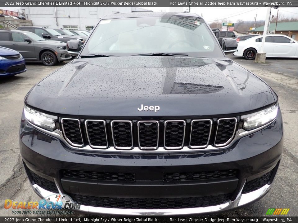 2023 Jeep Grand Cherokee L Limited 4x4 Midnight Sky / Wicker Beige/Global Black Photo #9