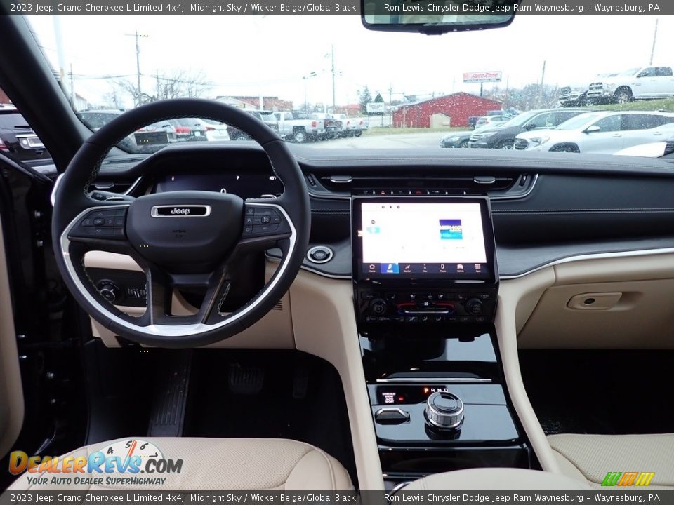 2023 Jeep Grand Cherokee L Limited 4x4 Midnight Sky / Wicker Beige/Global Black Photo #12