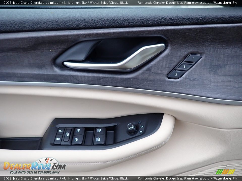2023 Jeep Grand Cherokee L Limited 4x4 Midnight Sky / Wicker Beige/Global Black Photo #14