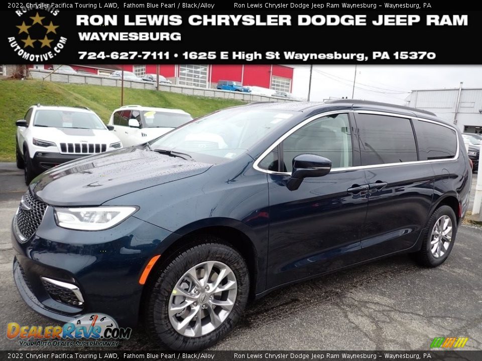 2022 Chrysler Pacifica Touring L AWD Fathom Blue Pearl / Black/Alloy Photo #1