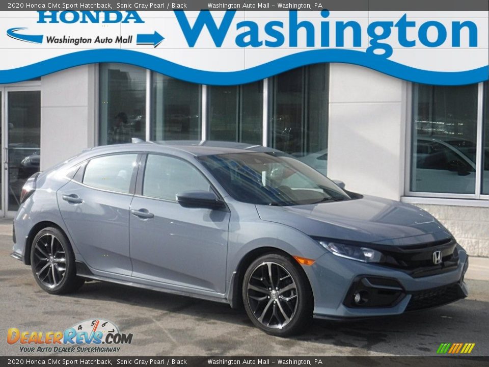 2020 Honda Civic Sport Hatchback Sonic Gray Pearl / Black Photo #1