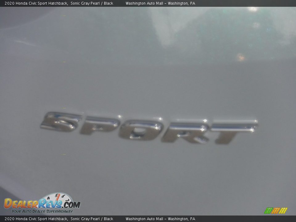 2020 Honda Civic Sport Hatchback Sonic Gray Pearl / Black Photo #10