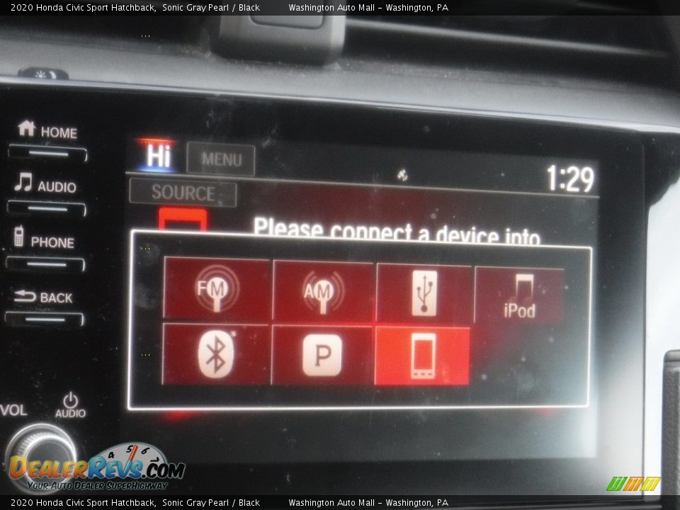 2020 Honda Civic Sport Hatchback Sonic Gray Pearl / Black Photo #20