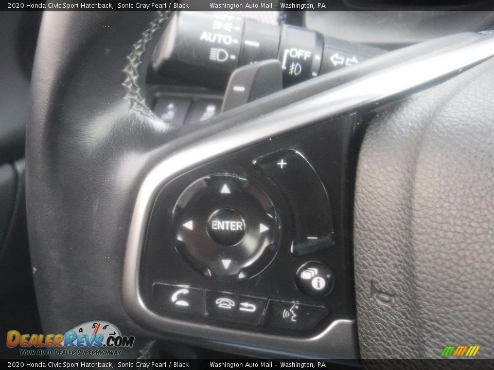 2020 Honda Civic Sport Hatchback Sonic Gray Pearl / Black Photo #21