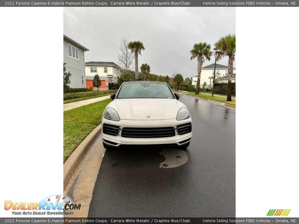 2022 Porsche Cayenne E-Hybrid Platinum Edition Coupe Carrara White Metallic / Graphite Blue/Chalk Photo #5