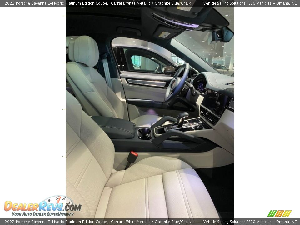 Graphite Blue/Chalk Interior - 2022 Porsche Cayenne E-Hybrid Platinum Edition Coupe Photo #8