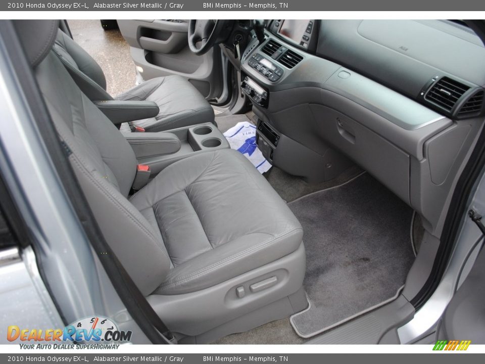 2010 Honda Odyssey EX-L Alabaster Silver Metallic / Gray Photo #28