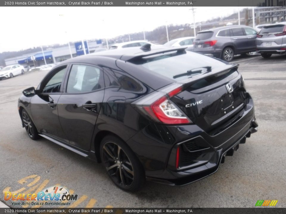 2020 Honda Civic Sport Hatchback Crystal Black Pearl / Black Photo #7