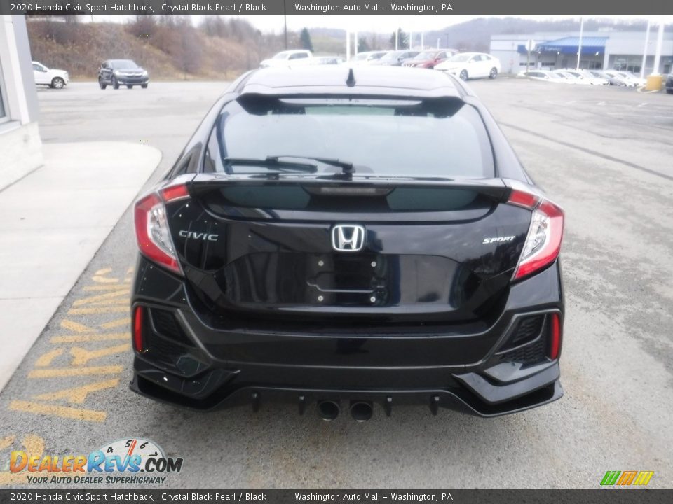 2020 Honda Civic Sport Hatchback Crystal Black Pearl / Black Photo #8