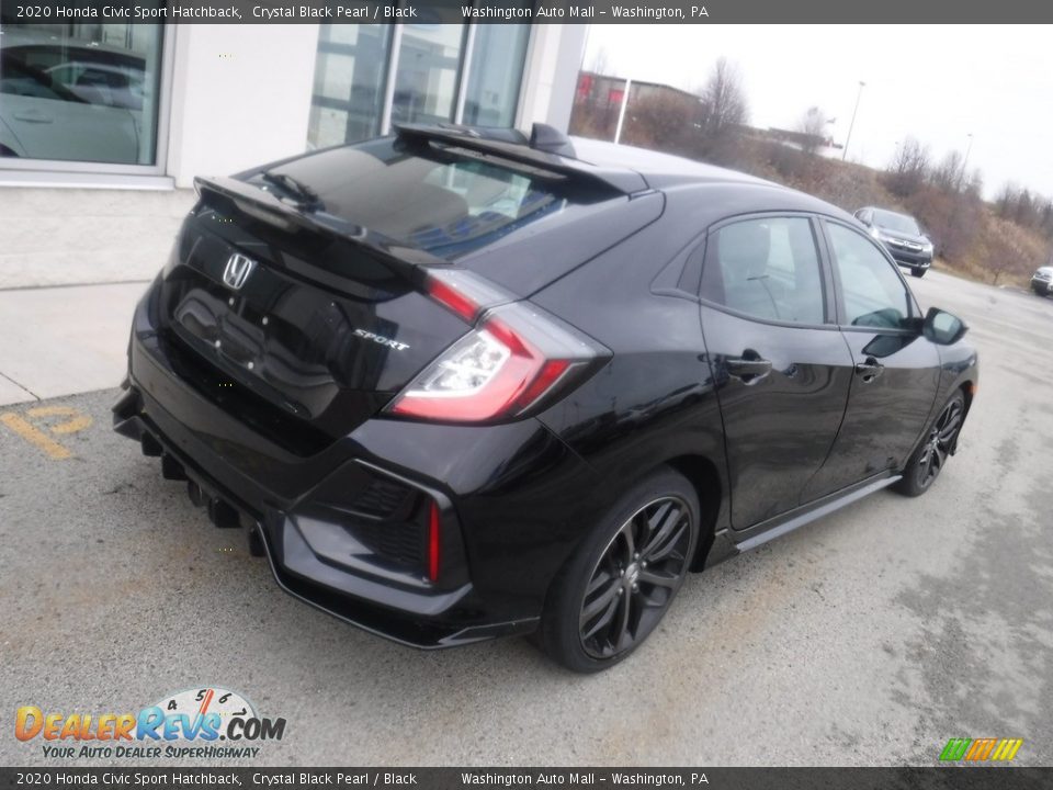 2020 Honda Civic Sport Hatchback Crystal Black Pearl / Black Photo #9