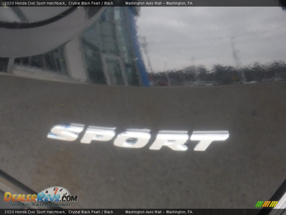 2020 Honda Civic Sport Hatchback Crystal Black Pearl / Black Photo #10