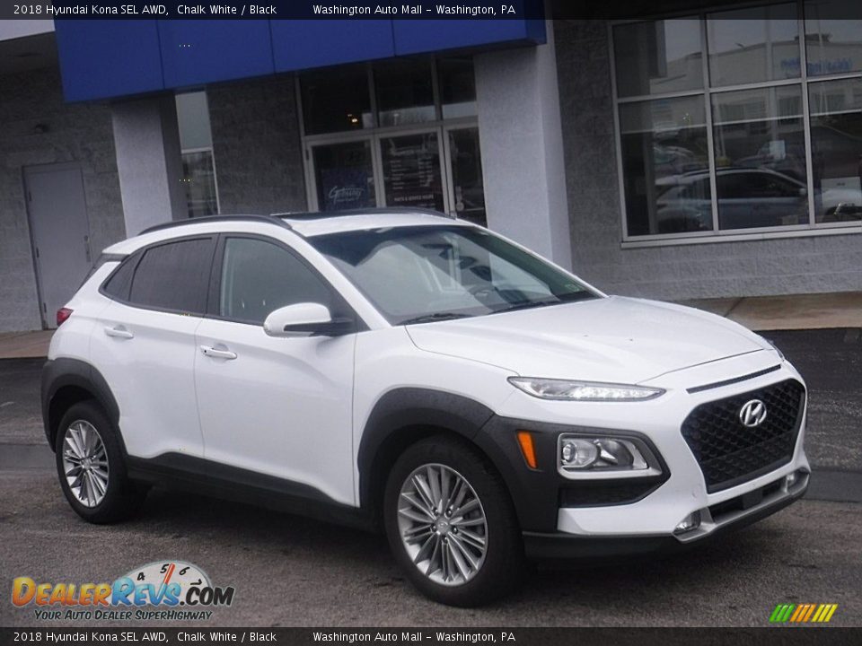 2018 Hyundai Kona SEL AWD Chalk White / Black Photo #1