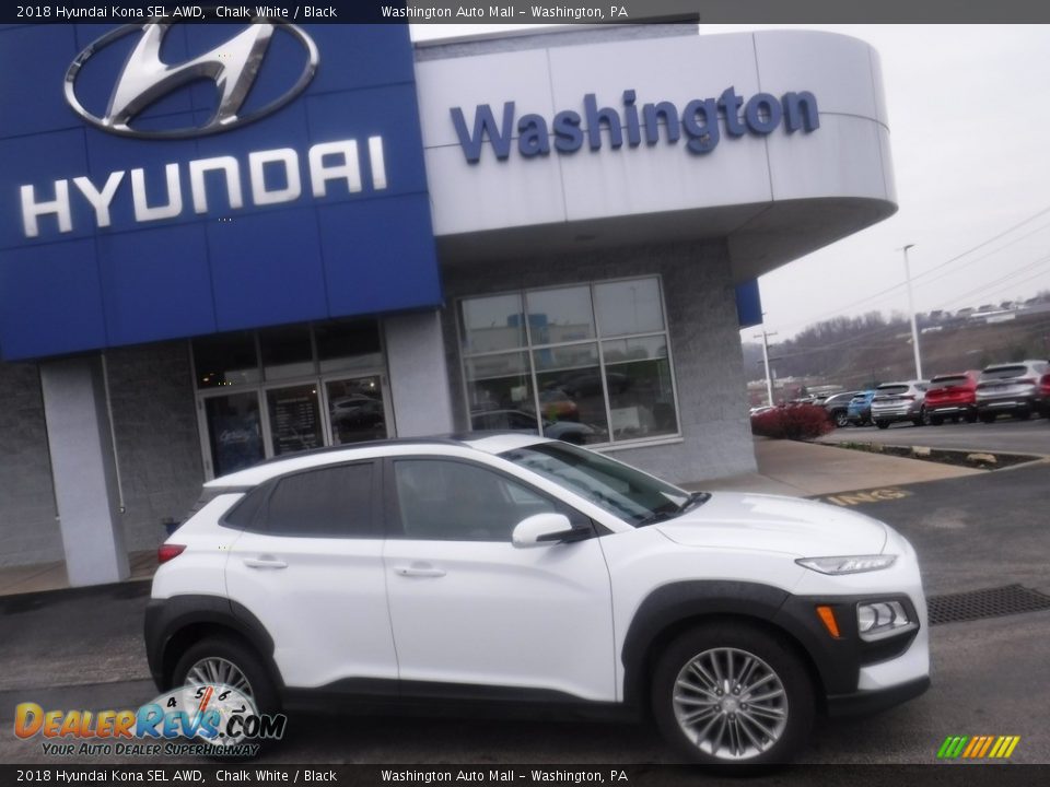 2018 Hyundai Kona SEL AWD Chalk White / Black Photo #2