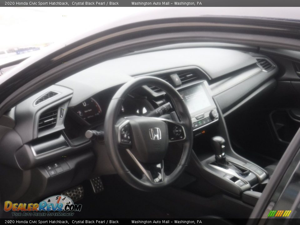 2020 Honda Civic Sport Hatchback Crystal Black Pearl / Black Photo #13