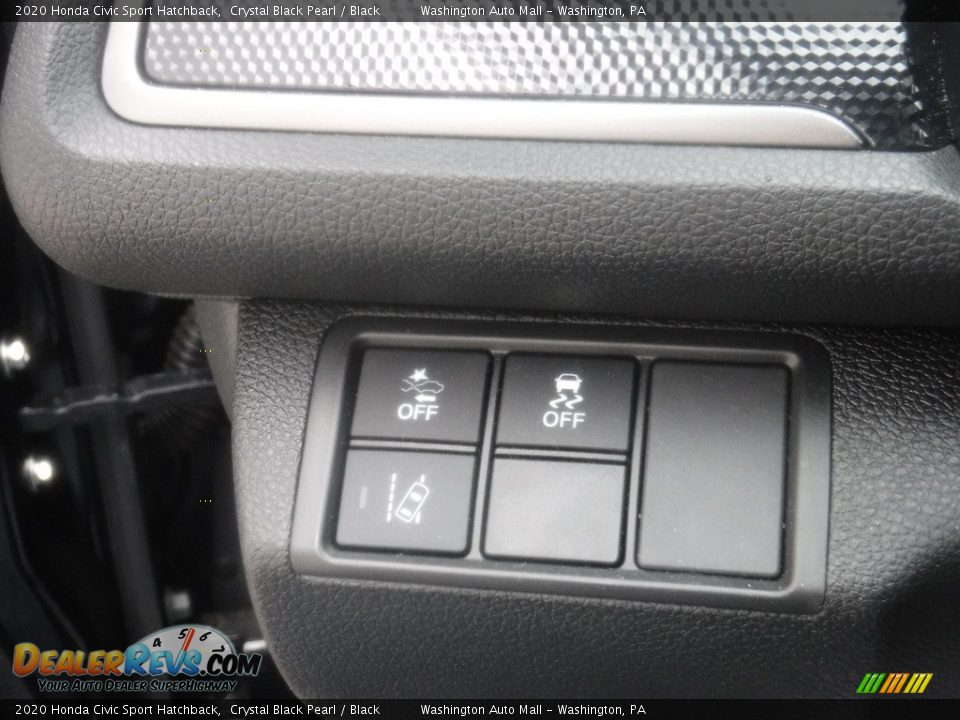 2020 Honda Civic Sport Hatchback Crystal Black Pearl / Black Photo #14