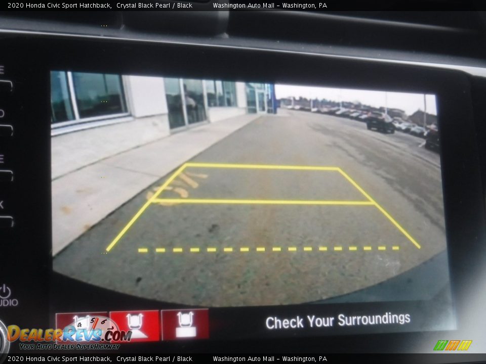 2020 Honda Civic Sport Hatchback Crystal Black Pearl / Black Photo #19