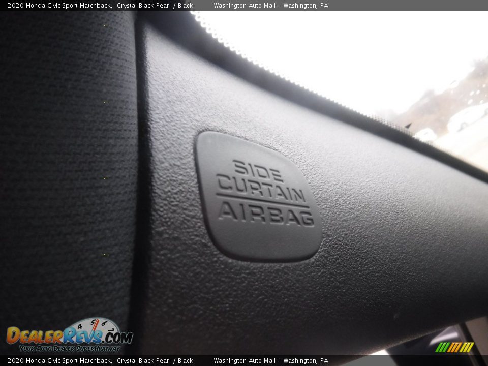 2020 Honda Civic Sport Hatchback Crystal Black Pearl / Black Photo #20