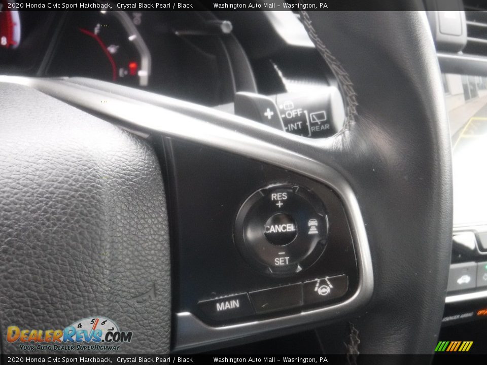 2020 Honda Civic Sport Hatchback Crystal Black Pearl / Black Photo #22