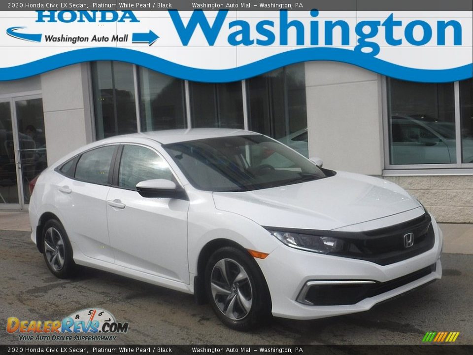 2020 Honda Civic LX Sedan Platinum White Pearl / Black Photo #1