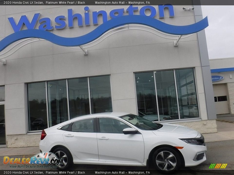 2020 Honda Civic LX Sedan Platinum White Pearl / Black Photo #2