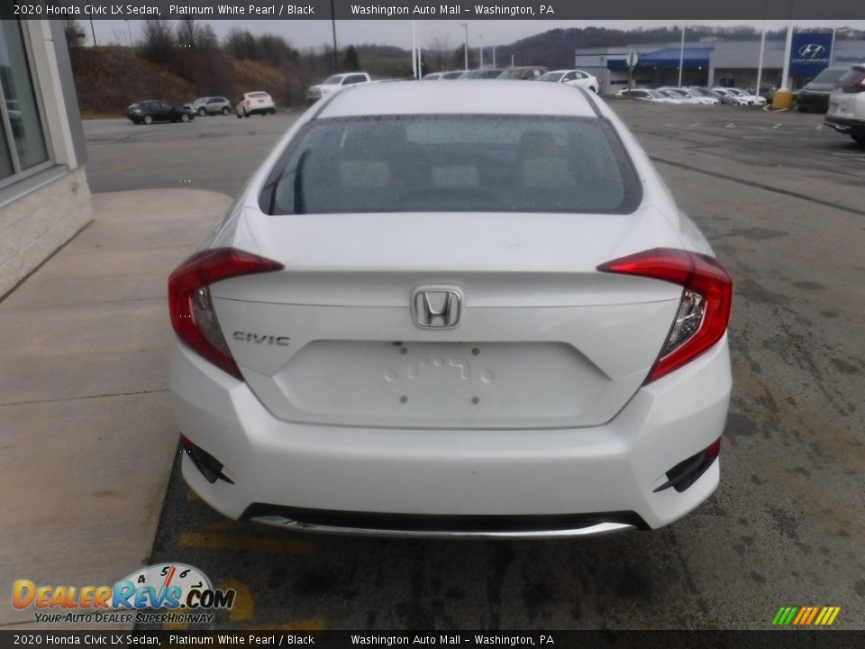 2020 Honda Civic LX Sedan Platinum White Pearl / Black Photo #8