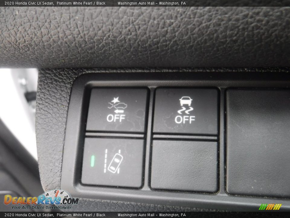 2020 Honda Civic LX Sedan Platinum White Pearl / Black Photo #13
