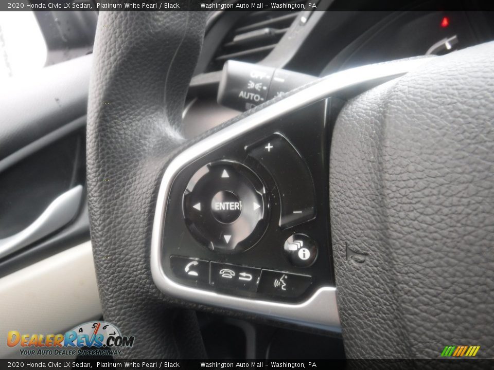 2020 Honda Civic LX Sedan Platinum White Pearl / Black Photo #19