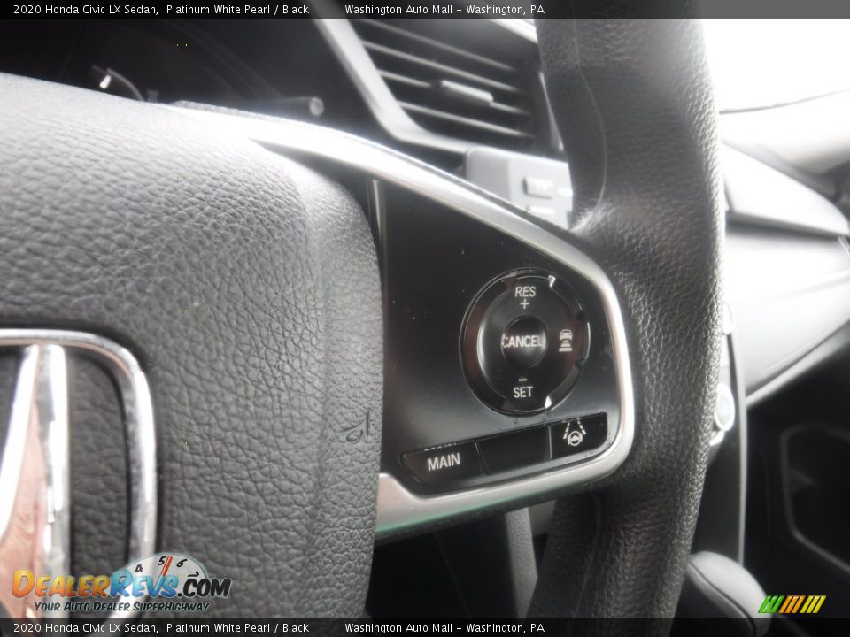2020 Honda Civic LX Sedan Platinum White Pearl / Black Photo #20